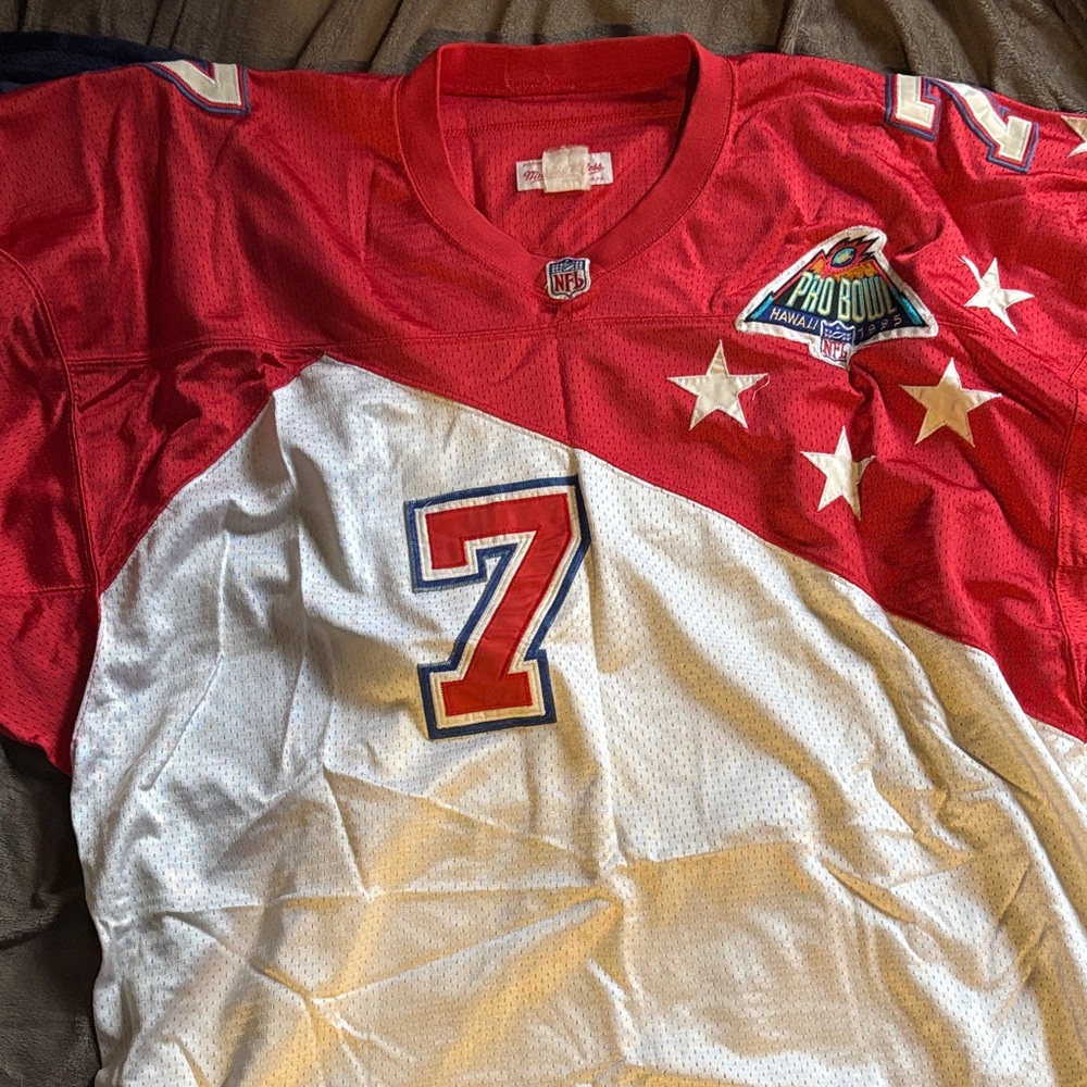 Mitchell & Ness Red and White Pro Bowl Jersey